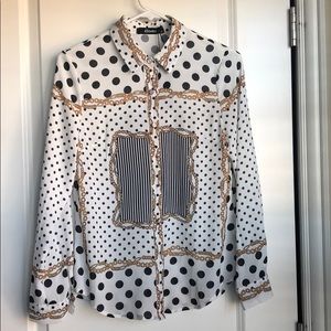 Black & White Blouse